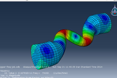 آموزش تحلیل فرکانس طبیعی و مدهای ارتعاشی در نرم افزار اباکوس